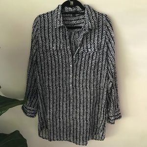 Jcrew Lightweight  Herringbone Blouse